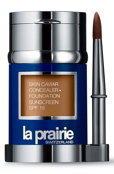 Shop La Prairie Skin Caviar Concealer + Foundation Sunscreen Spf 15 In Satin Nude