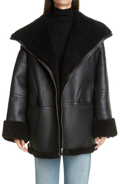 Totême Toteme Signature Shearling Jacket Clothing In Black