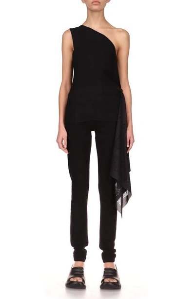 Shop Givenchy Bandana Detail One-shoulder Blouse In 001-black