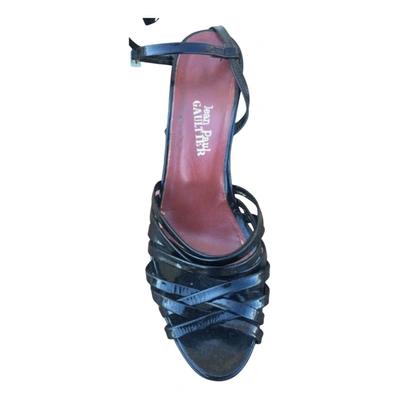 Pre-owned Jean Paul Gaultier Leather Sandals In Black
