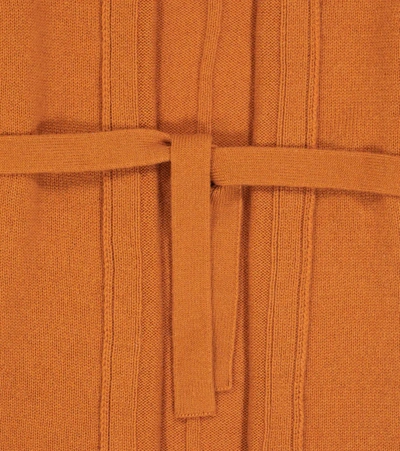 The Row Huey Belted Cashmere Cardigan In Burnt Orange