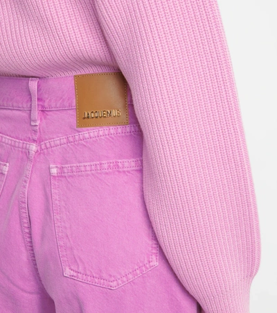 Shop Jacquemus Le De Nîmes Straight Jeans In Light Pink 213de01-213 112440