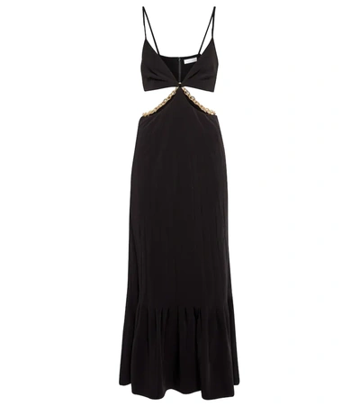 Shop Jonathan Simkhai Ayla Twill Midi Dress In Black