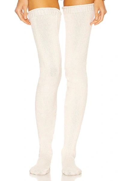 Shop Aisling Camps Long Socks In Ivory