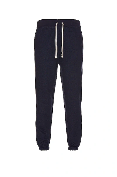 Shop Polo Ralph Lauren Fleece Pant Relaxed In Cruise Navy