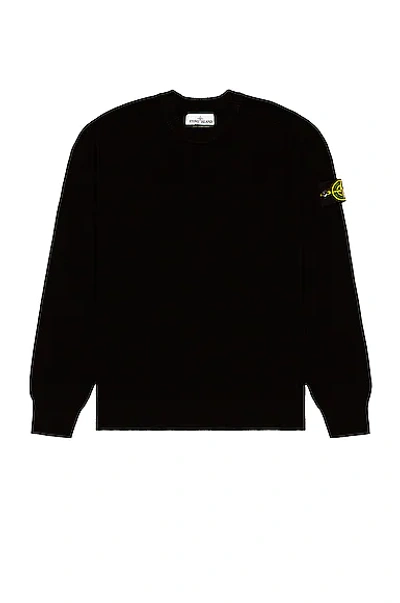 Shop Stone Island Knitted Crewneck In Black