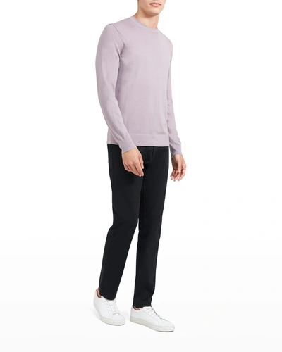 Shop Theory Men's Regal Wool Crewneck Sweater In Dusty Orchid