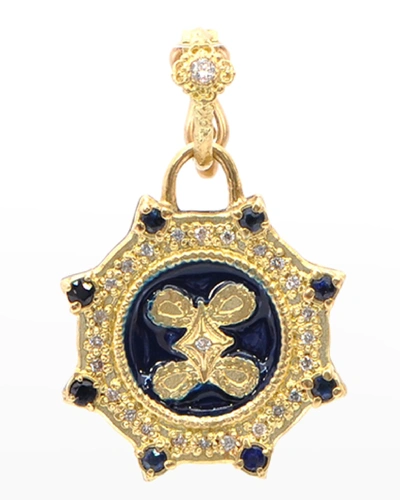 Shop Armenta Old World Diamond And Enamel Medallion Enhancer In Ow