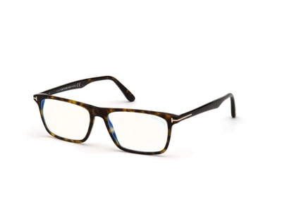 Shop Tom Ford Clear Blue Light Blocker Rectangular Sunglasses Ft5681 B 052 52