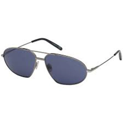 Shop Tom Ford Bradford Blue Aviator Sunglasses Ft0771 08v 61 In Black,blue