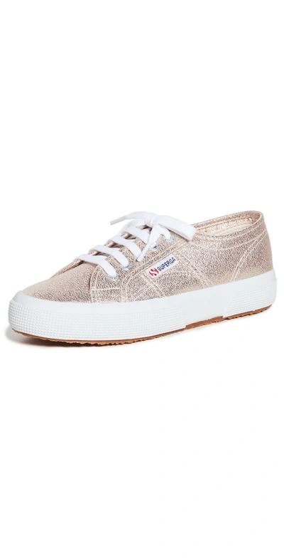 Superga 2750 Lamé Sneakers In Rose Platinum Lame | ModeSens