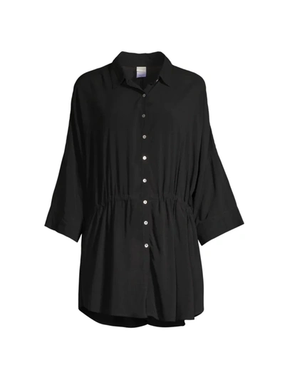 Shop L*space Women's Pacifica Mini Tunic Dress In Black