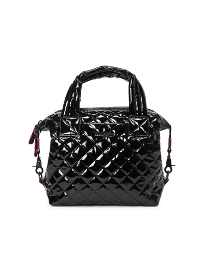 Shop Mz Wallace Women's Small Sutton Deluxe Quilted Nylon Tote In Black