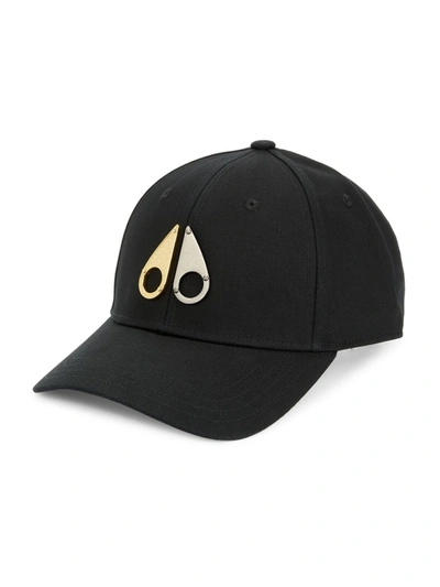 Shop Moose Knuckles Men's Logo Baseball Cap In Black