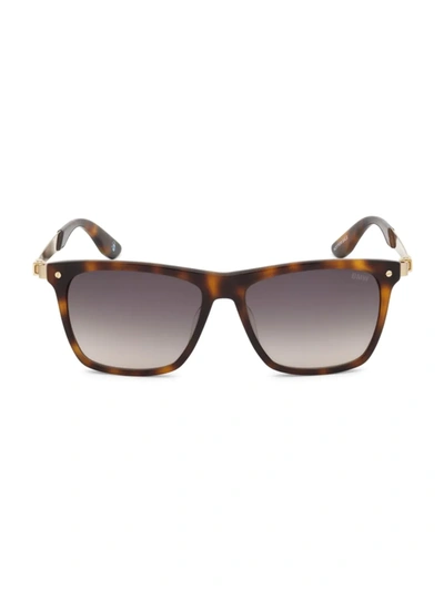 Shop Bmw Men's 55mm Square Sunglasses In Blonde Havana Gradient Smoke