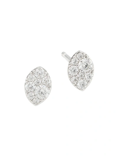 Shop Hearts On Fire Women's Tessa 18k White Gold & 0.32 Tcw Diamond Marquise-shaped Stud Earrings