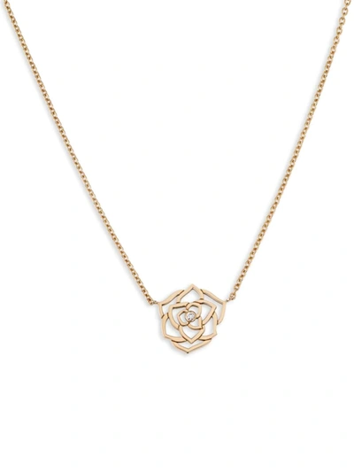 Shop Piaget Women's Rose Diamond & 18k Yellow Gold Pendant Necklace In Rose Gold