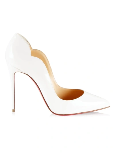 Shop Christian Louboutin Women's Hot Chick 100 Patent Leather Pumps In Bianco