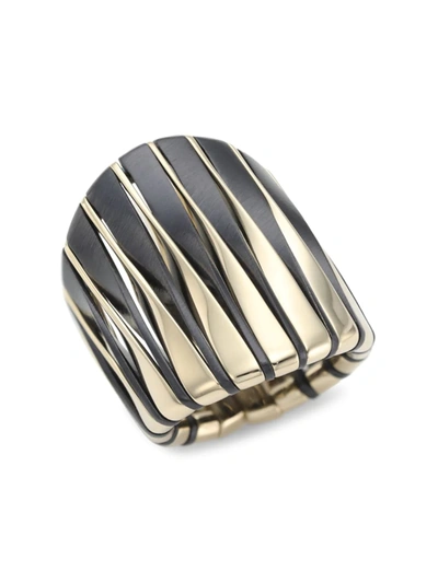 Shop Vhernier Women's Coucher Du Soleil 18k White Gold & Bronze Tapered Ring In White Gold Bronze
