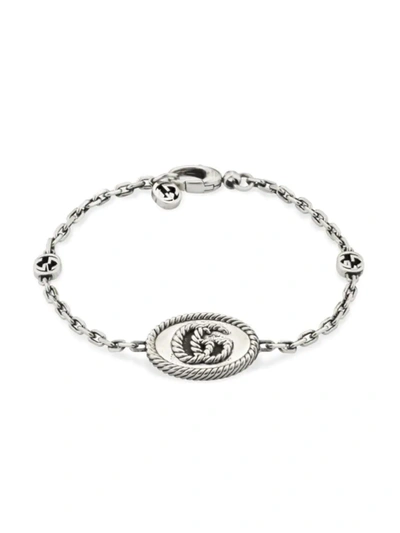 Shop Gucci Gg Marmont Sterling Silver Bracelet