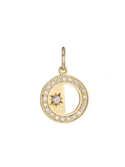 Shop Andrea Fohrman Women's Half-moon 18k Yellow Gold & Diamond Pendant Necklace
