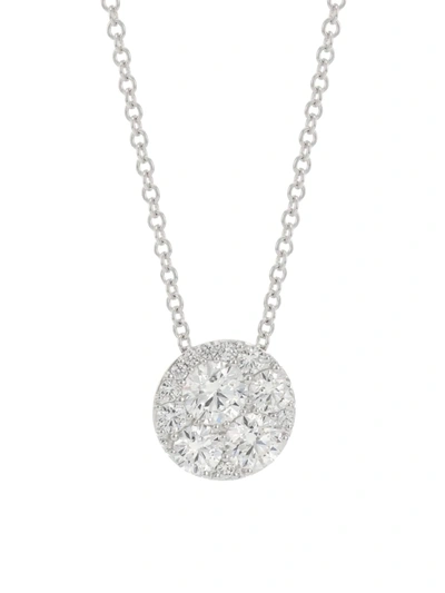 Shop Hearts On Fire Women's Tessa 18k White Gold & 0.71 Tcw Diamond Cluster Pendant Necklace