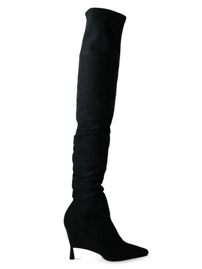 Shop Gia Borghini Women's Gia X Rhw Rosie 9 Thigh-high Wedge Boots In Black