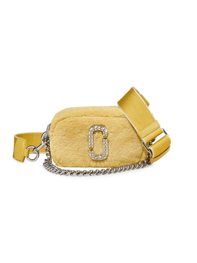 Shop Marc Jacobs Women's The Snapshot Fluffy Camera Bag In Chick Yellow