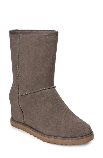Shop Ugg Classic Femme Wedge Bootie In Slate Suede