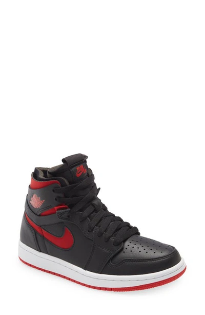 Shop Jordan Air  1 Zoom Air Comfort High Top Sneaker In Black/ University Red/ White