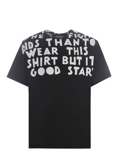 Shop Maison Margiela T-shirt  In Cotone In Nero