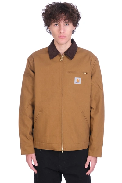 Shop Carhartt Casual Jacket In Brown Cotton