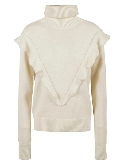 Shop Chloé Turtleneck Sweater In Bianco