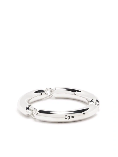 Shop Le Gramme 5g Polished Link Ring In Silver
