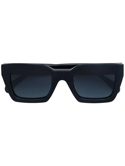 Shop Anine Bing Indio Square-frame Sunglasses In Black