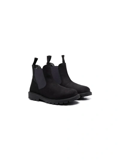 Shop Geox Elasticated-side Panel Boots In Black