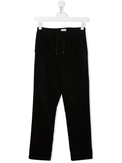 Paolo Pecora Drawstring-waist Cotton Track Trousers In Black