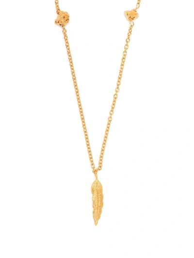 Shop Nick Fouquet Tazio Feather-charm Necklace In Gold