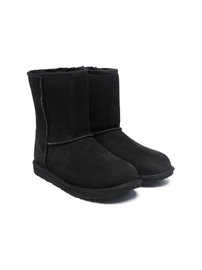 Ugg Fur Lined Boots In Black