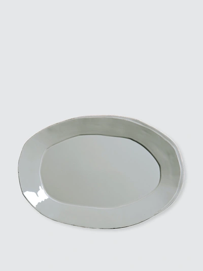 Shop Vietri Lastra Oval Platter In Gray
