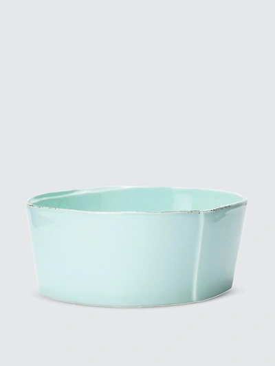 Shop Vietri Lastra Medium Serving Bowl In Aqua
