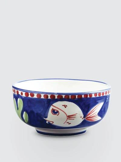 Shop Vietri Campagna Pesce Cereal/soup Bowl In Navy