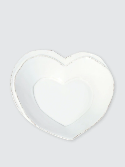Shop Vietri Lastra Heart Dish In White
