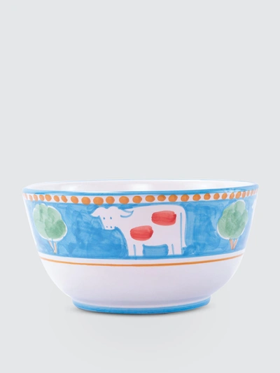 Shop Vietri Campagna Mucca Deep Serving Bowl In Blue