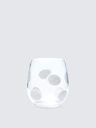 Shop Vietri Drop Stemless Wine Glass In White