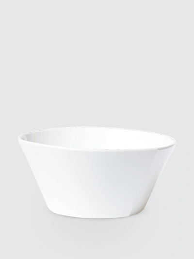 Shop Vietri Melamine Lastra Large Stacking Serving Bowl In White