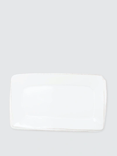 Shop Vietri Melamine Lastra Rectangular Platter In White
