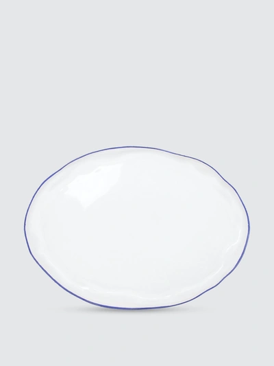 Shop Vietri Aurora Edge Large Oval Platter In White