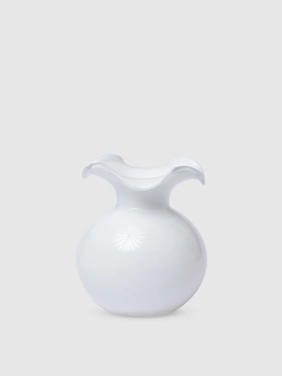 Shop Vietri Hibiscus Glass Small Fluted Vase In White
