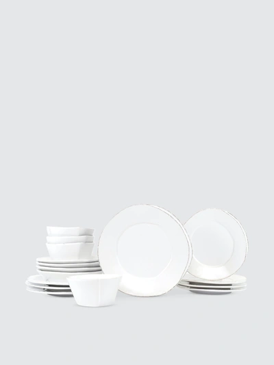 Shop Vietri Lastra Sixteen-piece Place Setting In White